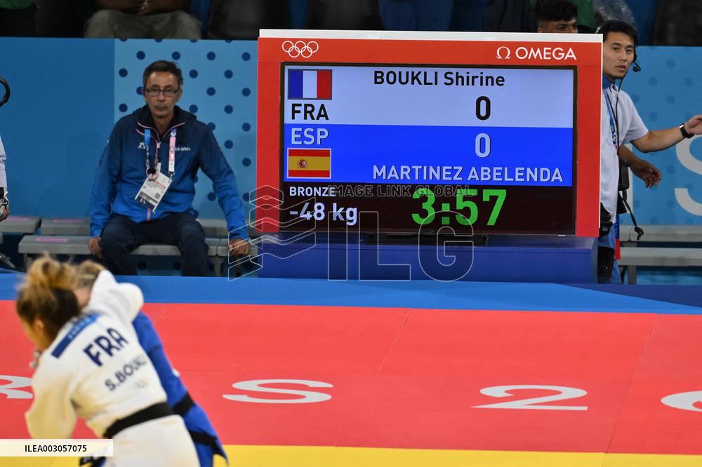 Paris 2024 - Judo - Women -48 kg - Shirine Boukli Wins Bronze