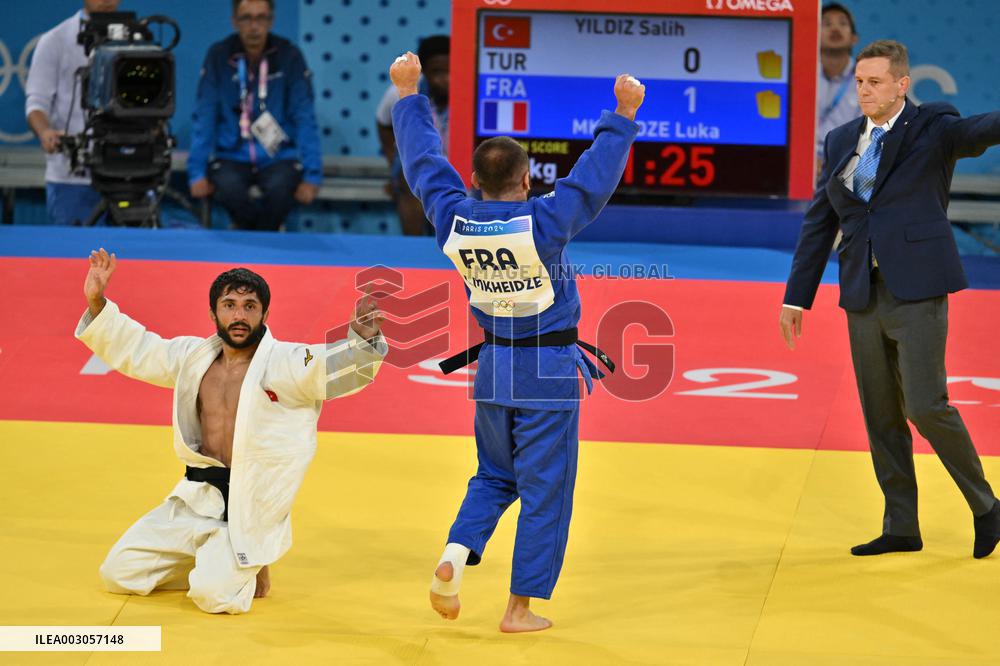 Paris 2024 - Judo - Men’s -60kg - Luka Mkheidze Wins Silver