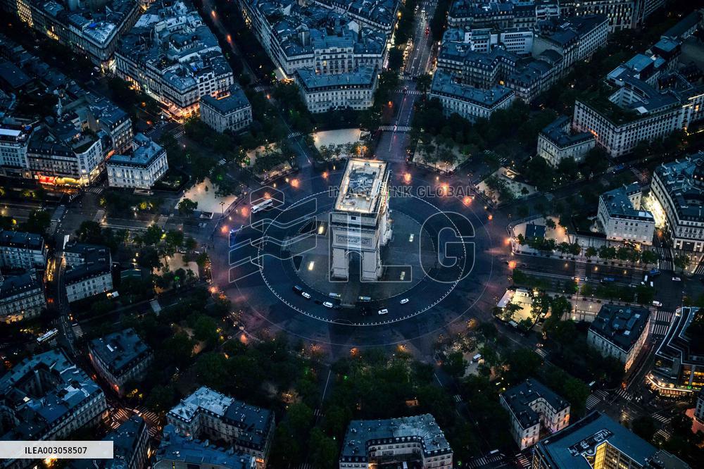 (PARIS2024)FRANCE-PARIS-OLY-OPENING CEREMONY-AERIAL VIEW