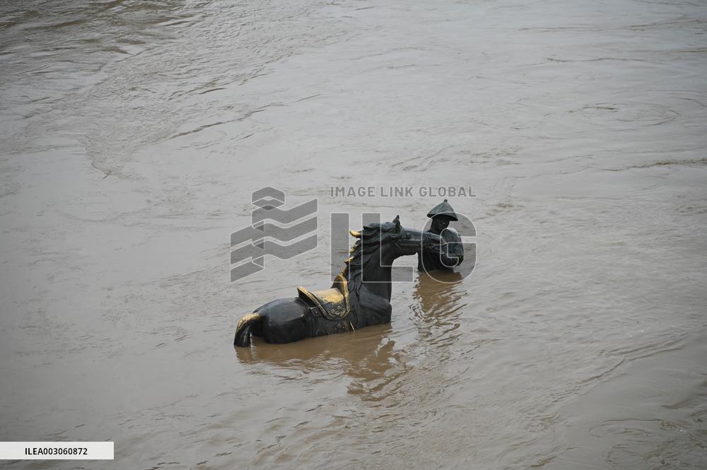 Pier Sculpture Flooded in Jilin