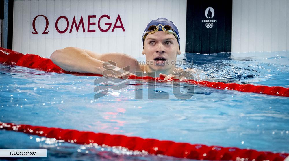 Paris 2024 - 400m Medley - Leon Marchand Wins Gold And Beats Olympic Record