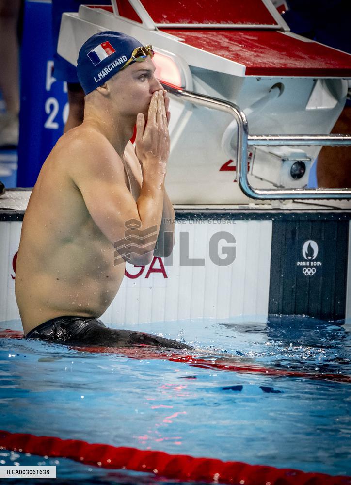 Paris 2024 - 400m Medley - Leon Marchand Wins Gold And Beats Olympic Record