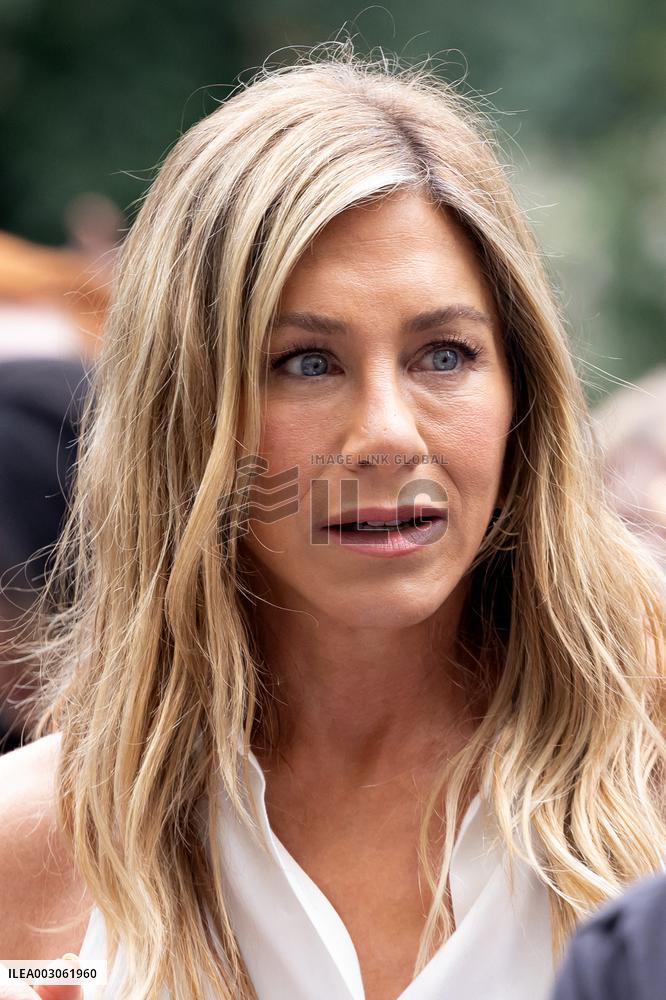 Jennifer Aniston Joins A Climate Change Protest Filming The Morning Show - NYC