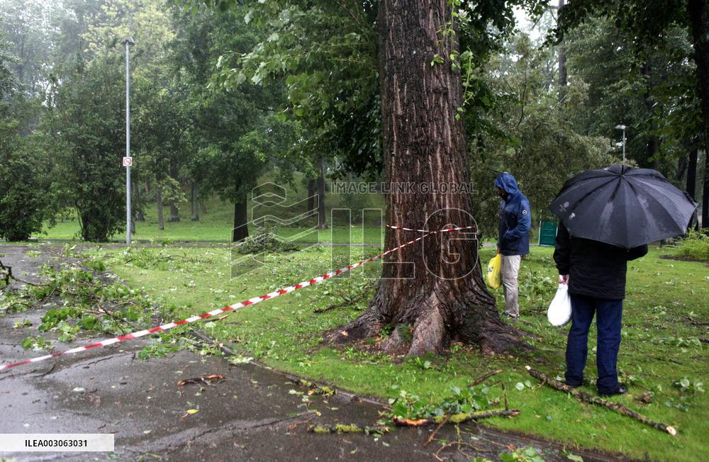 Rain and storm in Riga