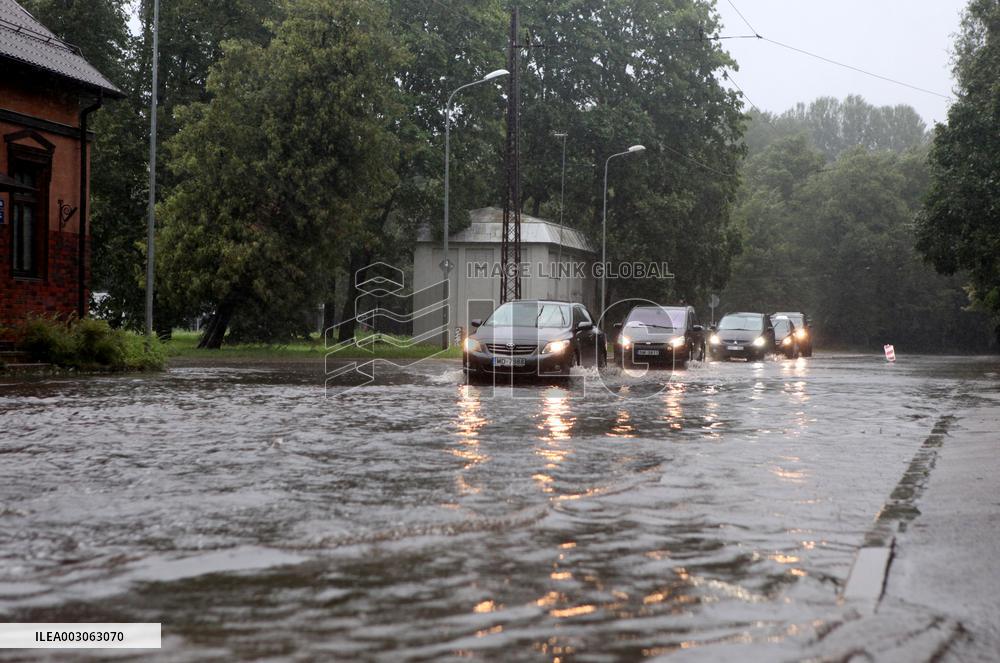 Rain and storm in Riga