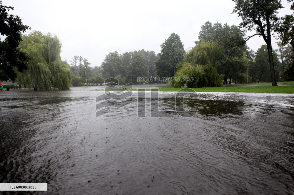 Rain and storm in Riga
