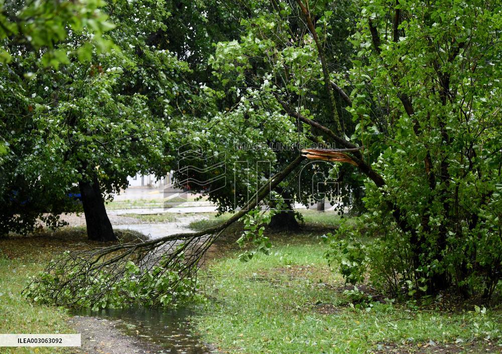 Rain and storm in Riga