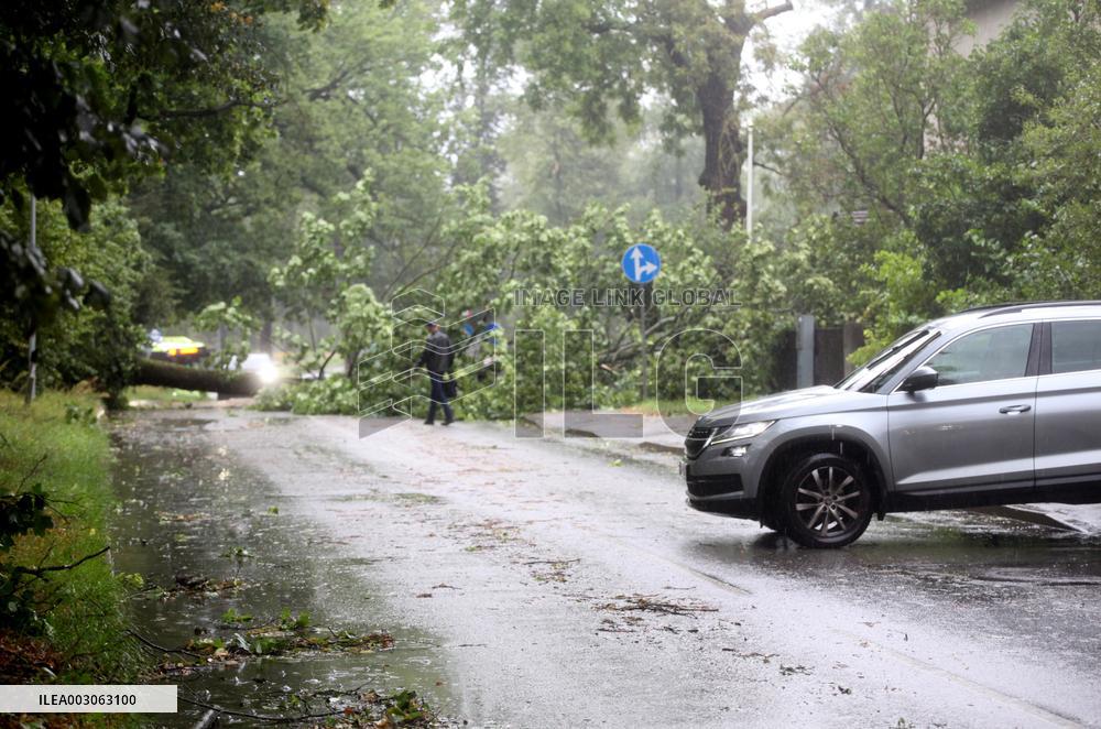 Rain and storm in Riga