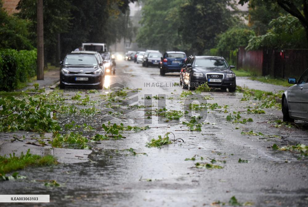 Rain and storm in Riga