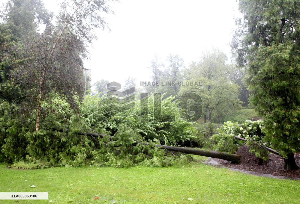 Rain and storm in Riga