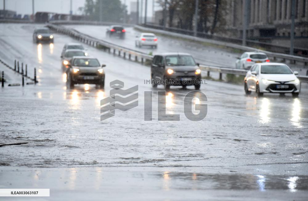 Rain and storm in Riga