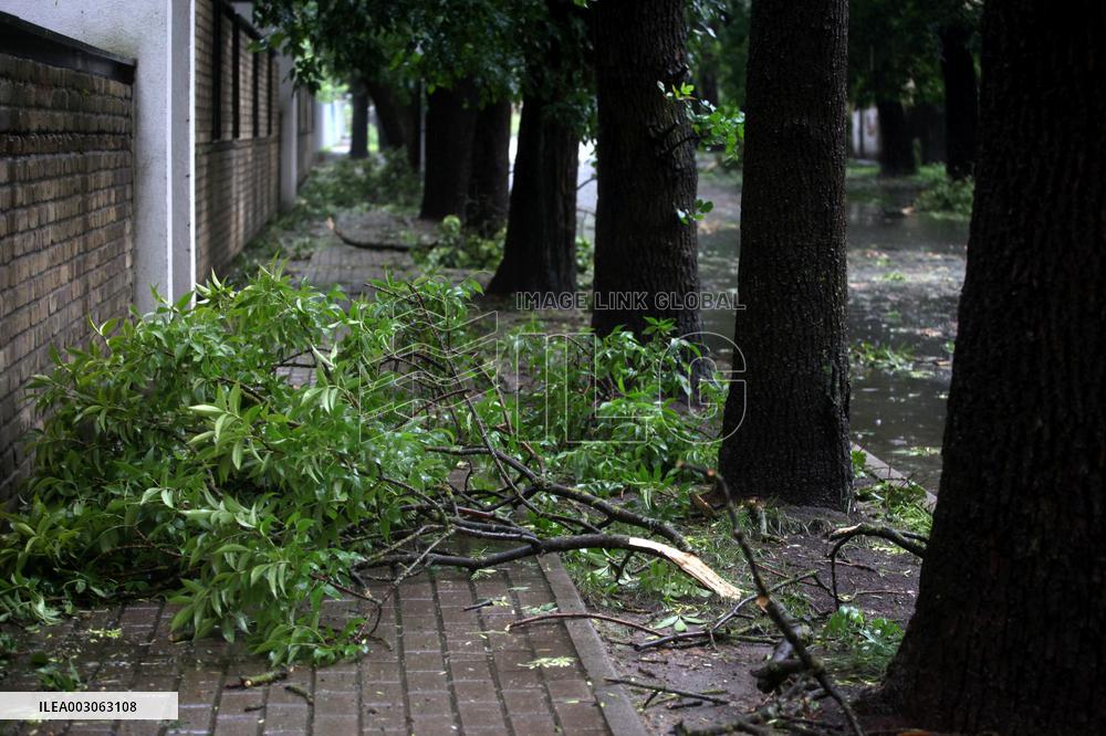 Rain and storm in Riga