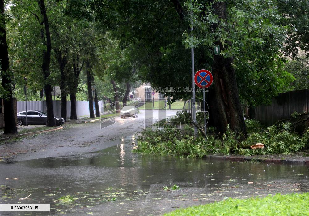Rain and storm in Riga