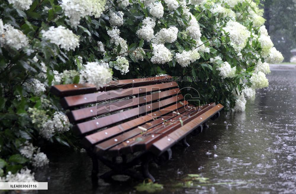 Rain and storm in Riga
