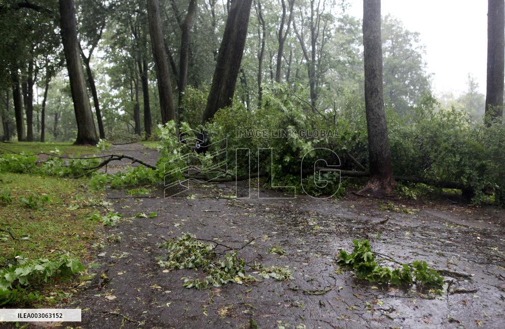 Rain and storm in Riga