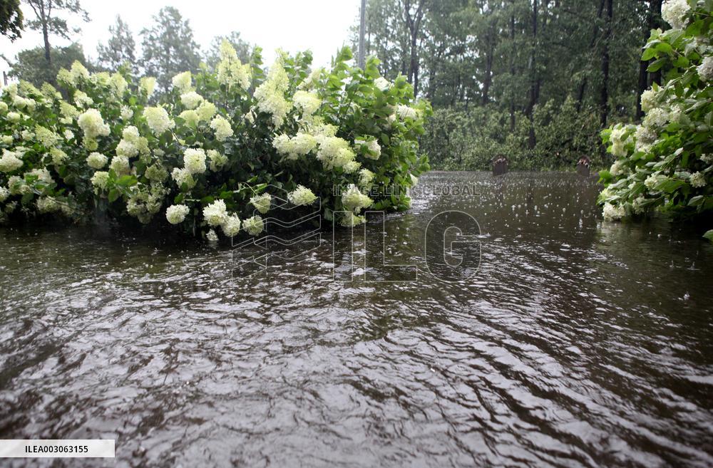 Rain and storm in Riga