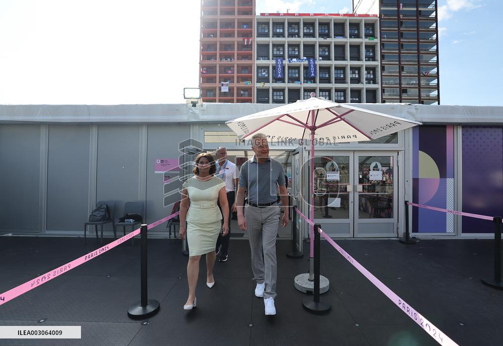 (PARIS 2024)FRANCE-PARIS-OLY-LITHUANIA-PRESIDENT-OLYMPIC VILLAGE-VISIT