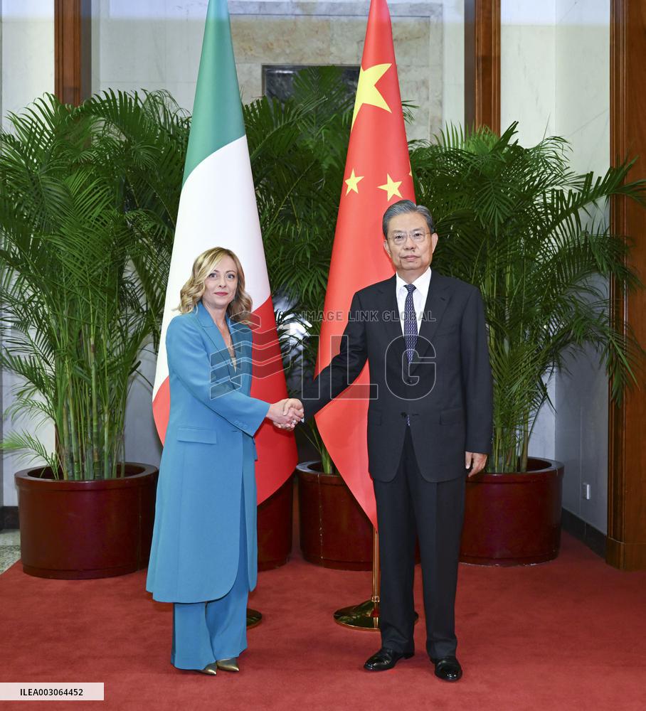 CHINA-BEIJING-ZHAO LEJI-ITALIAN PM-MEETING (CN)