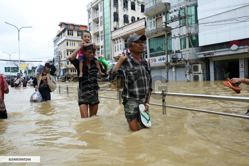 Flood In The Southern Myanmar