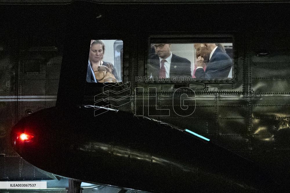 U.S. President Joe Biden arrives at White House from his trip to Texas