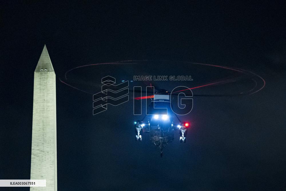 U.S. President Joe Biden arrives at White House from his trip to Texas