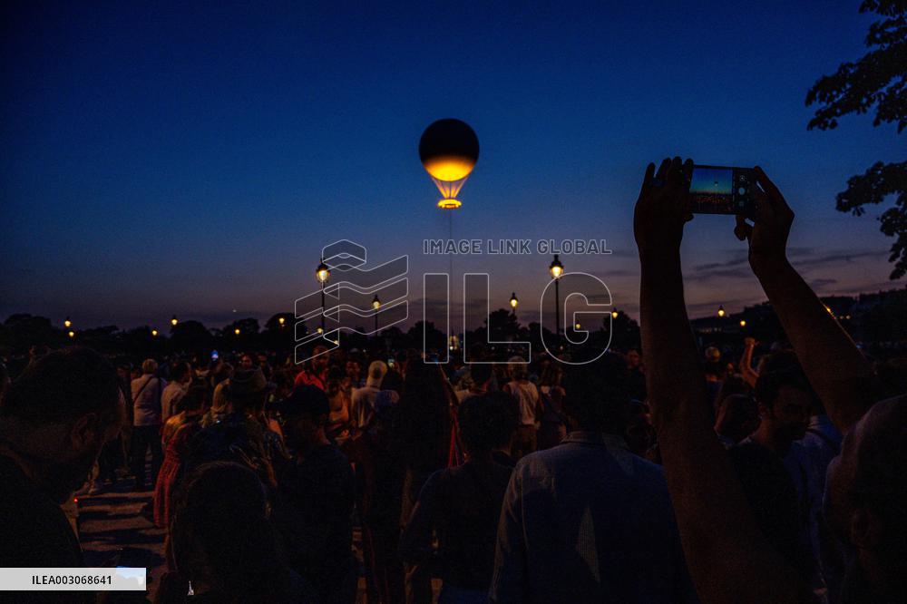 Paris 2024 - Olympic Cauldron Draws Crowds