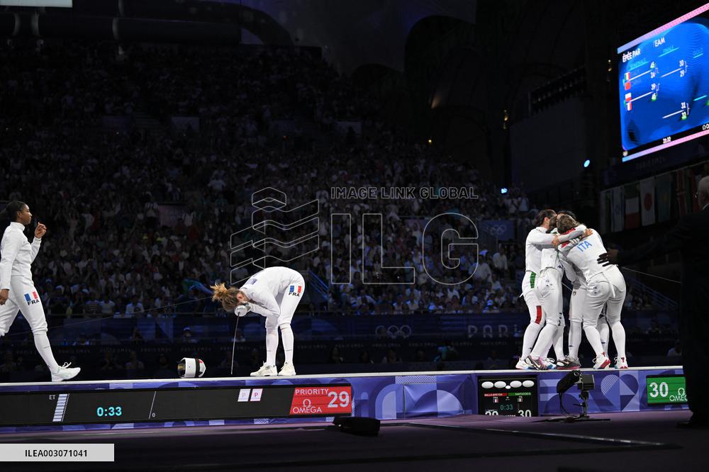 Paris 2024 - Fencing - Team France Wins Silver