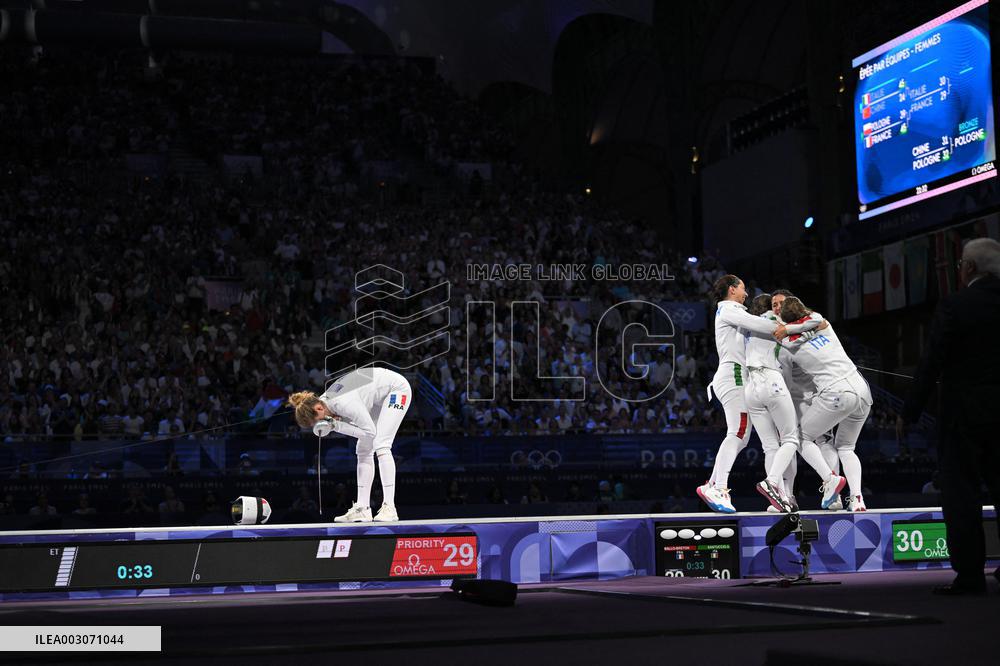 Paris 2024 - Fencing - Team France Wins Silver