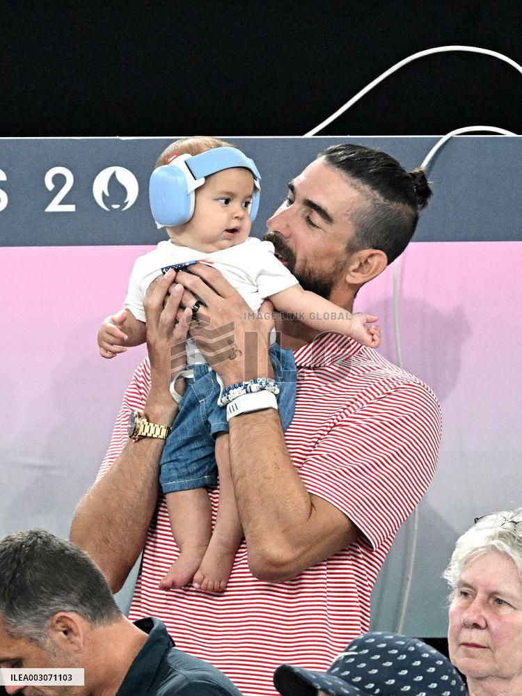 aris 2024 - Gymnastic - Michael Phelps In The Stands