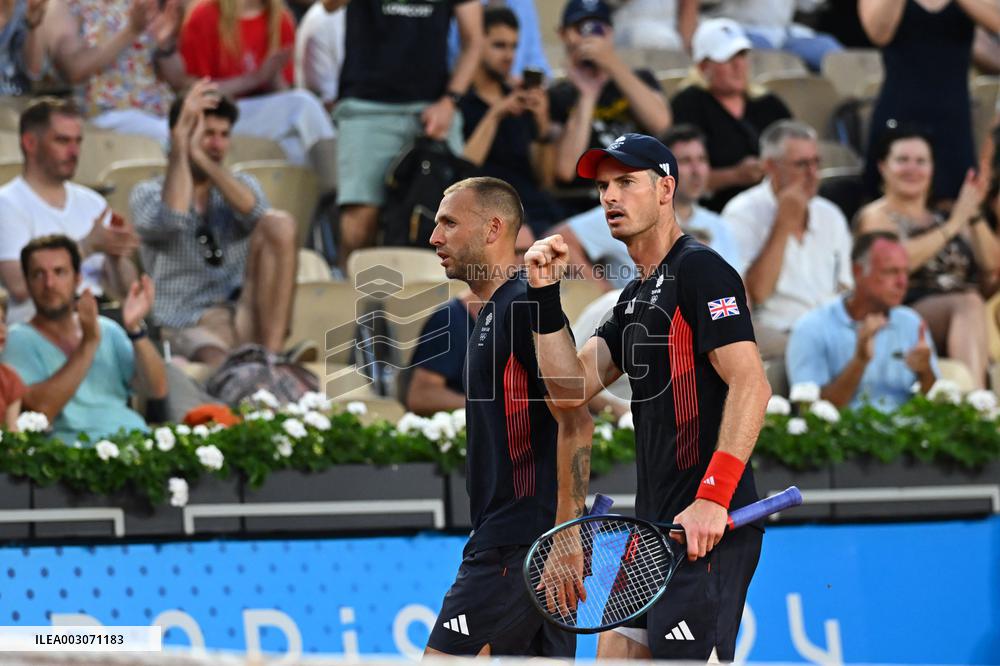 Paris 2024 - Tennis - Murray And Evans v Vligen And Gille