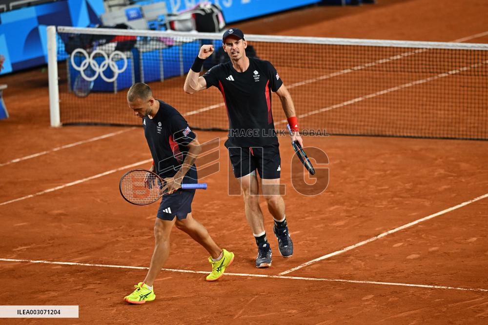 Paris 2024 - Tennis - Murray And Evans v Vligen And Gille