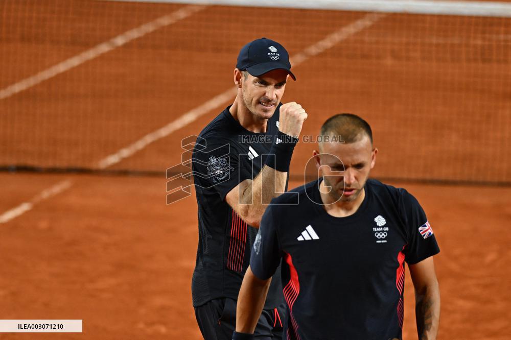 Paris 2024 - Tennis - Murray And Evans v Vligen And Gille