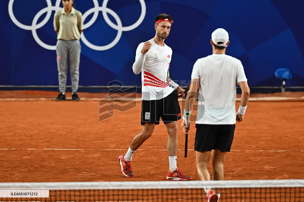 Paris 2024 - Tennis - Murray And Evans v Vligen And Gille