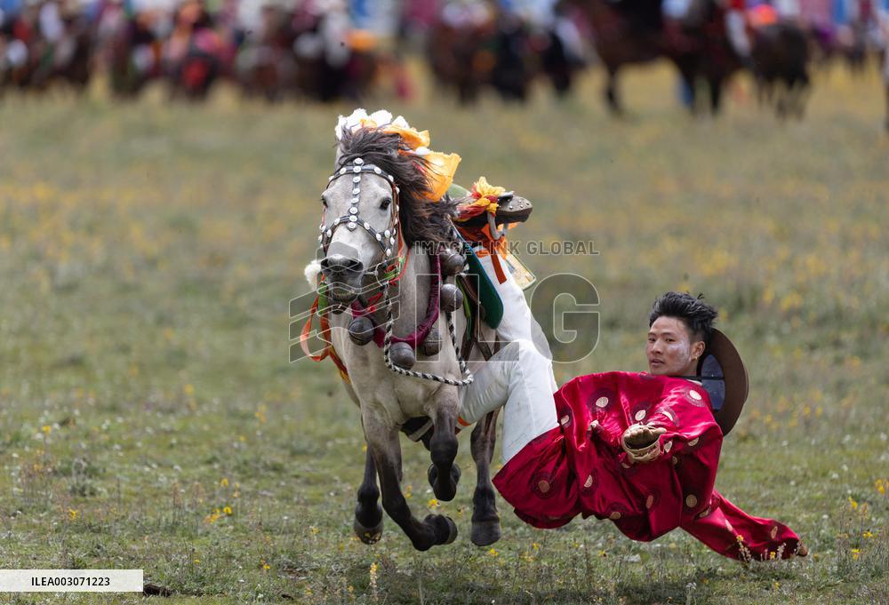 Guozhuang Dance At A Racecourse Event - China