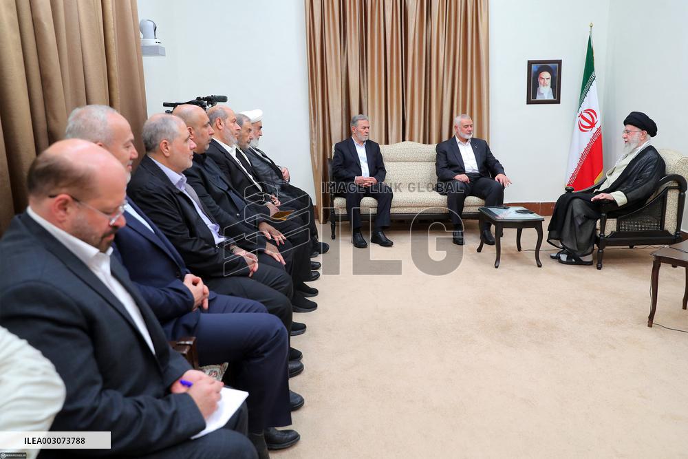 Hamas Chief Haniyeh The Day Before Being Killed - Tehran