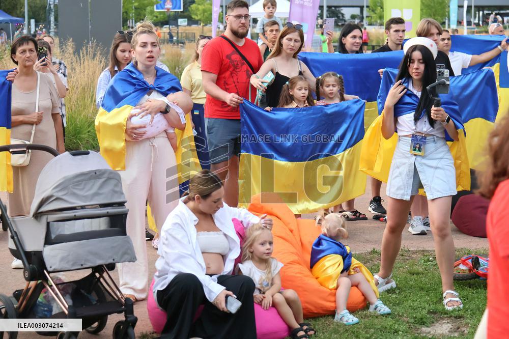 Opening of Paris 2024 Olympics marked in Kyiv fan zone