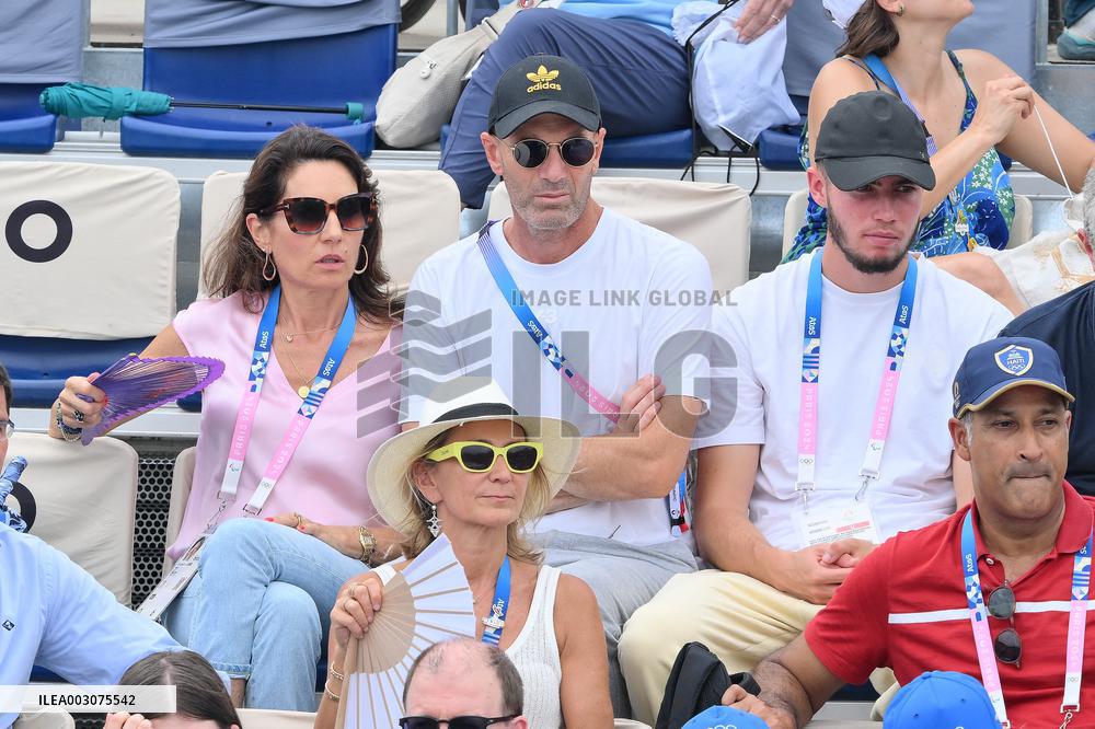 Paris 2024 - Beach Volley - Zidane And Family In The Stands
