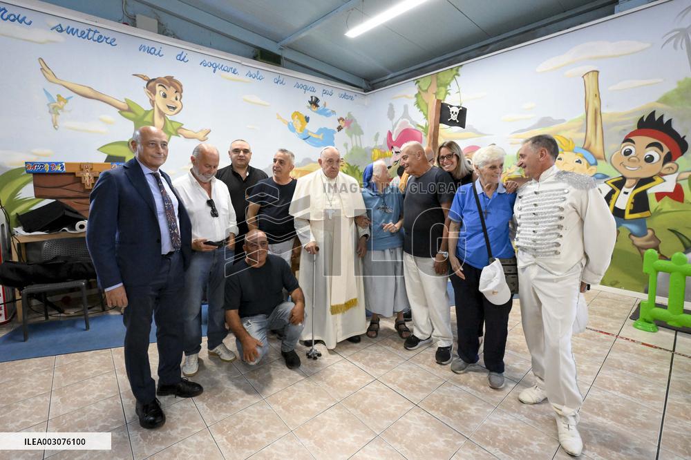 Pope Francis Official Visit At Luna Park - Rome