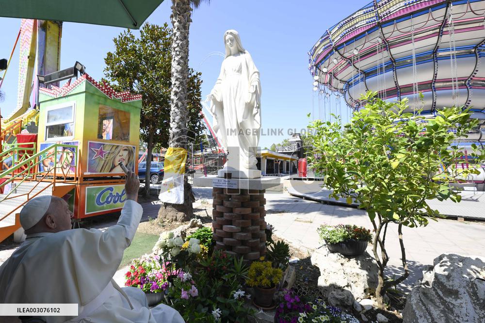 Pope Francis Official Visit At Luna Park - Rome