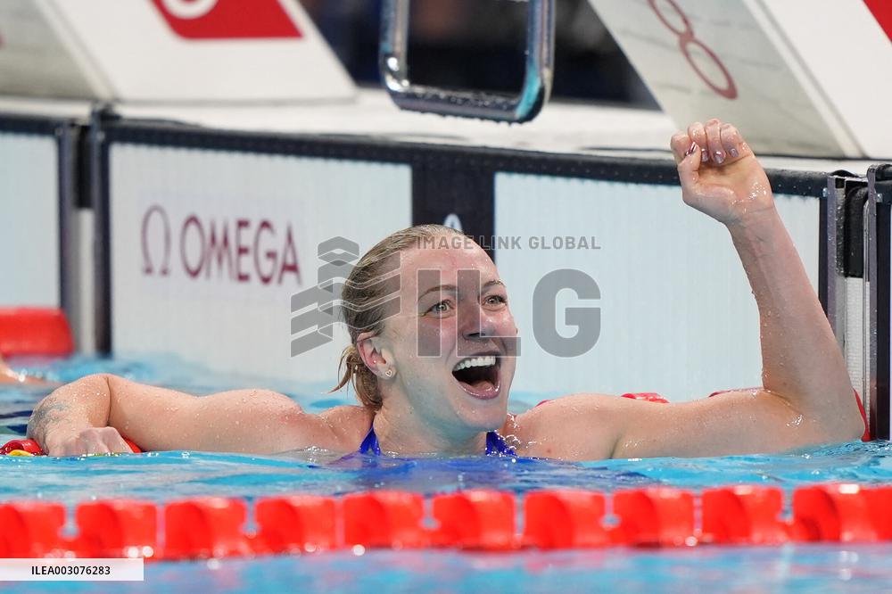 Paris 2024 - 100m Freestyle - Sarah Sjoestroem Wins Gold