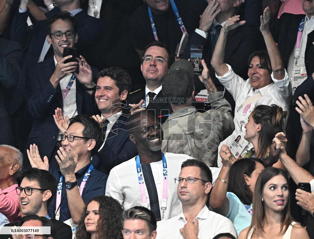 Paris 2024 - Gabriel Attal In The Stands