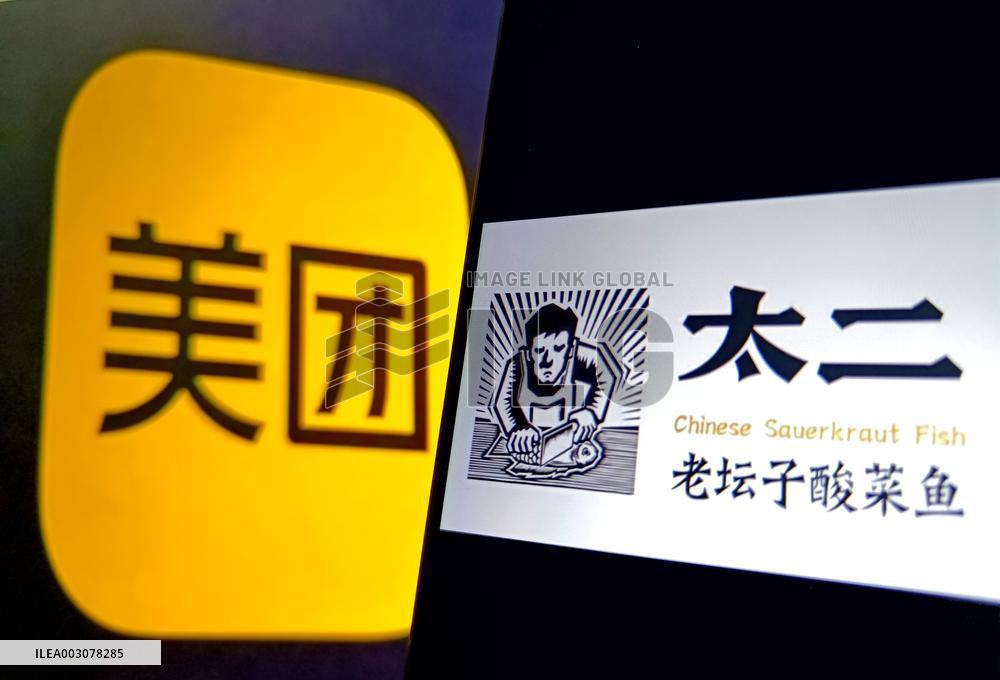 Illustration Chinese Sauerkraut Fish and Meituan