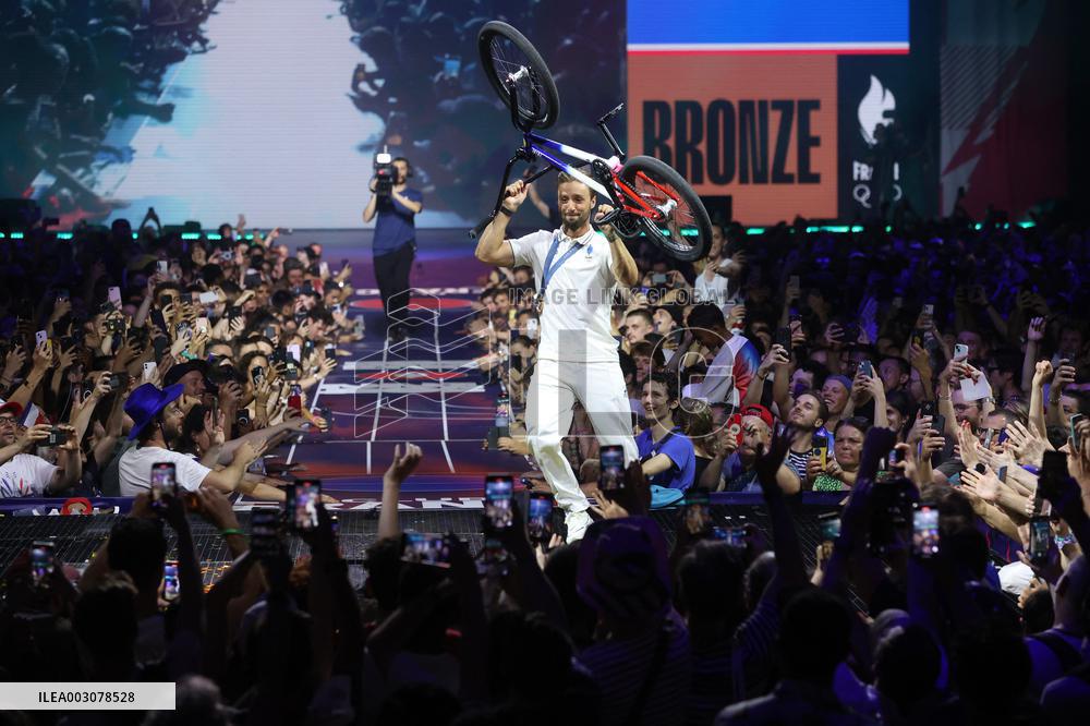 Paris 2024 - Anthony Jeanjean Celebrates His Bronze Medal At Club France