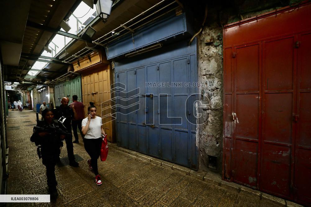 Palestinian Bazaar Strike Old City - Jerusalem