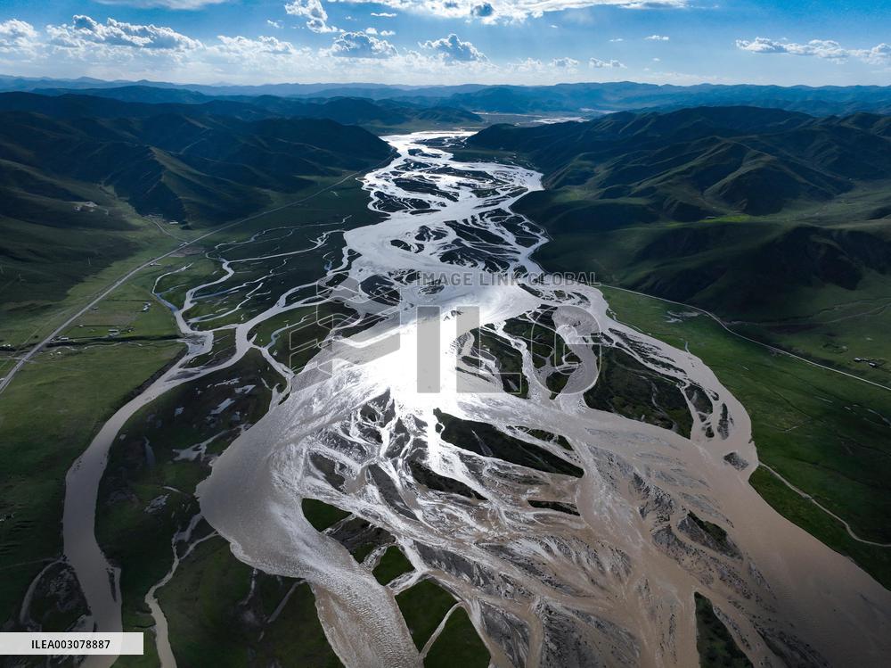CHINA-QINGHAI-YELLOW RIVER-SCENERY (CN)