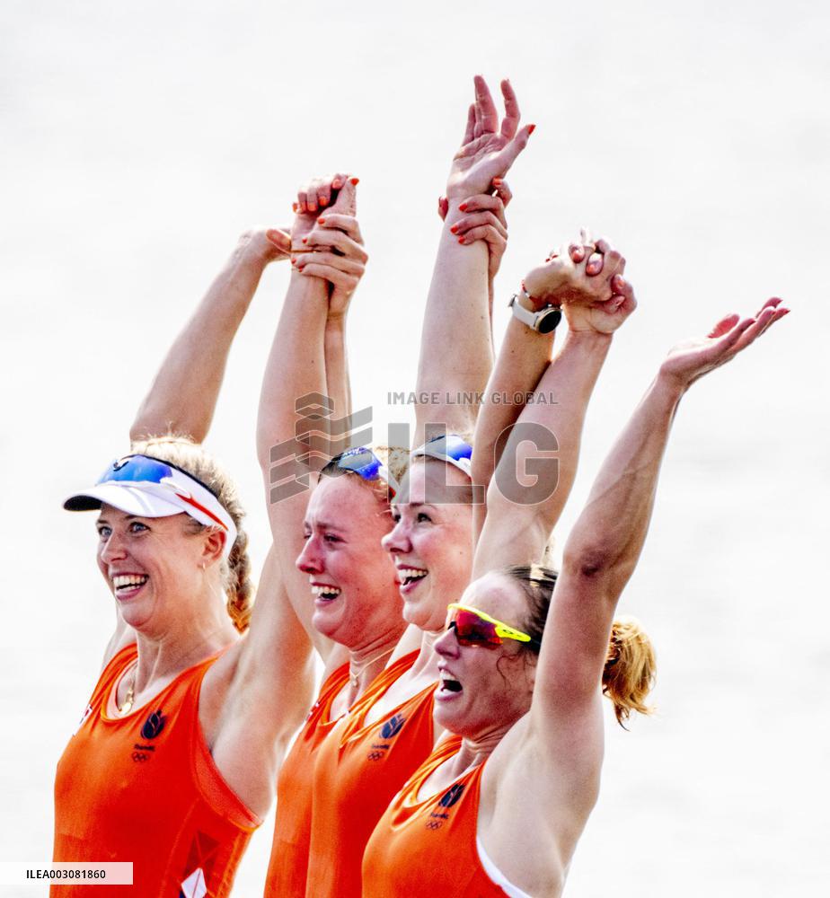 Paris 2024 - Netherlands Take Gold In Women's Four Final Rowing