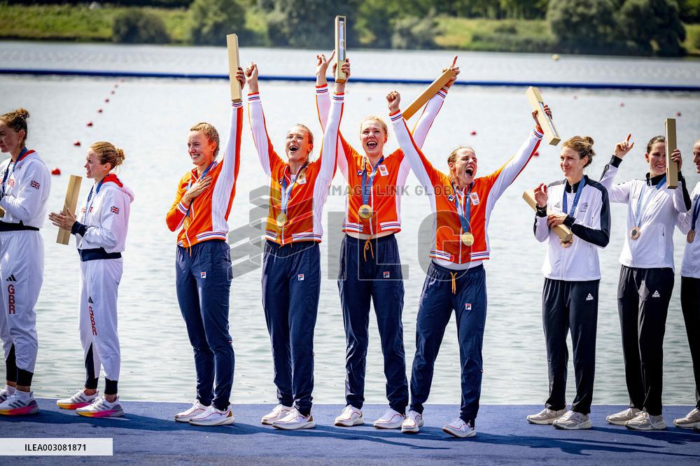 Paris 2024 - Netherlands Take Gold In Women's Four Final Rowing