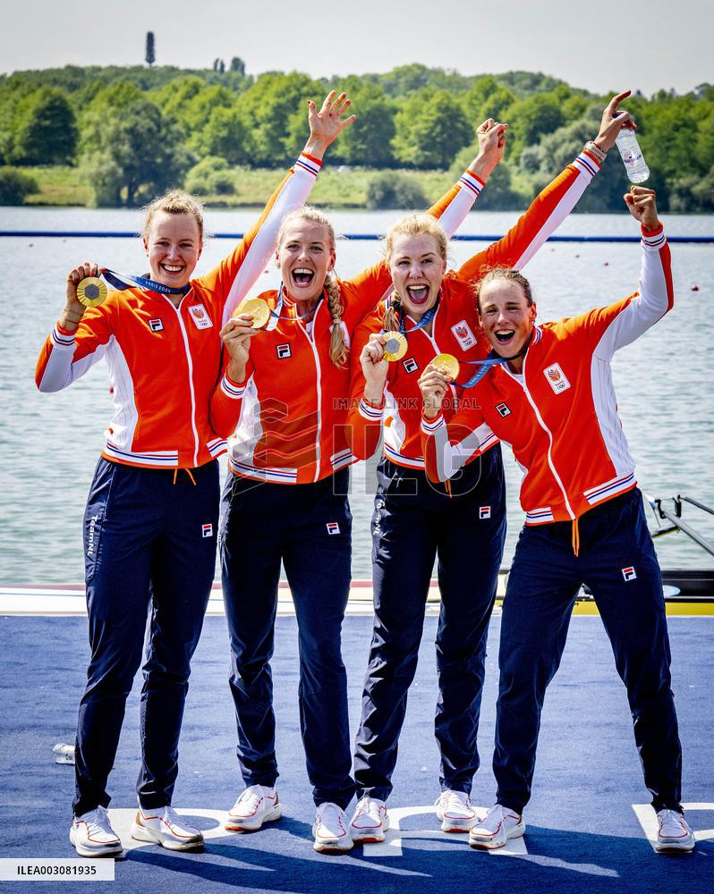 Paris 2024 - Netherlands Take Gold In Women's Four Final Rowing
