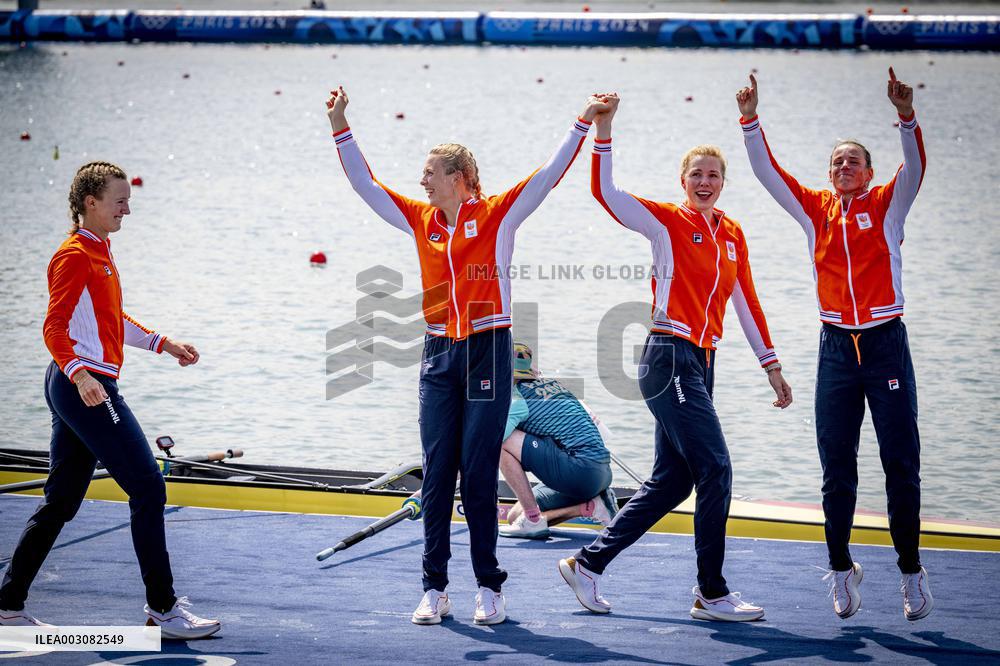 Paris 2024 - Netherlands Take Gold In Women's Four Final Rowing