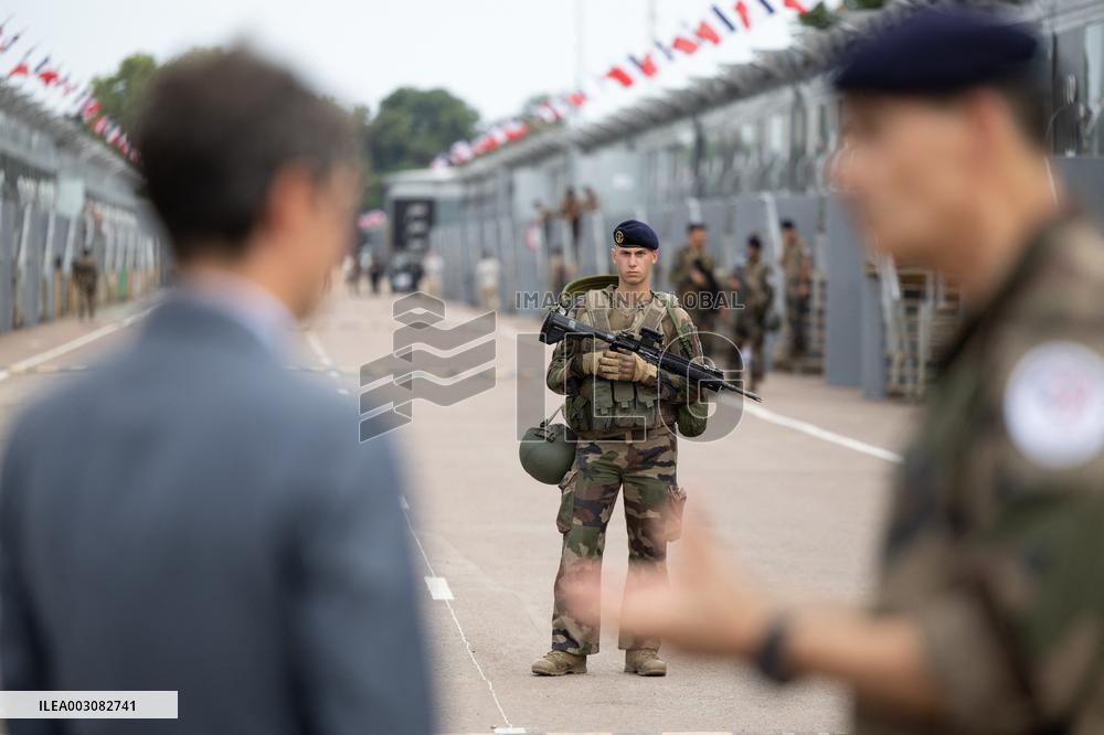 Gabriel Attal visits the Alain Mimoun military camp - Paris